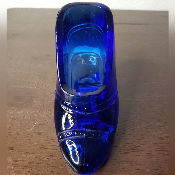 Vintage Cobalt Glass Slipper - Picture 2 of 8
